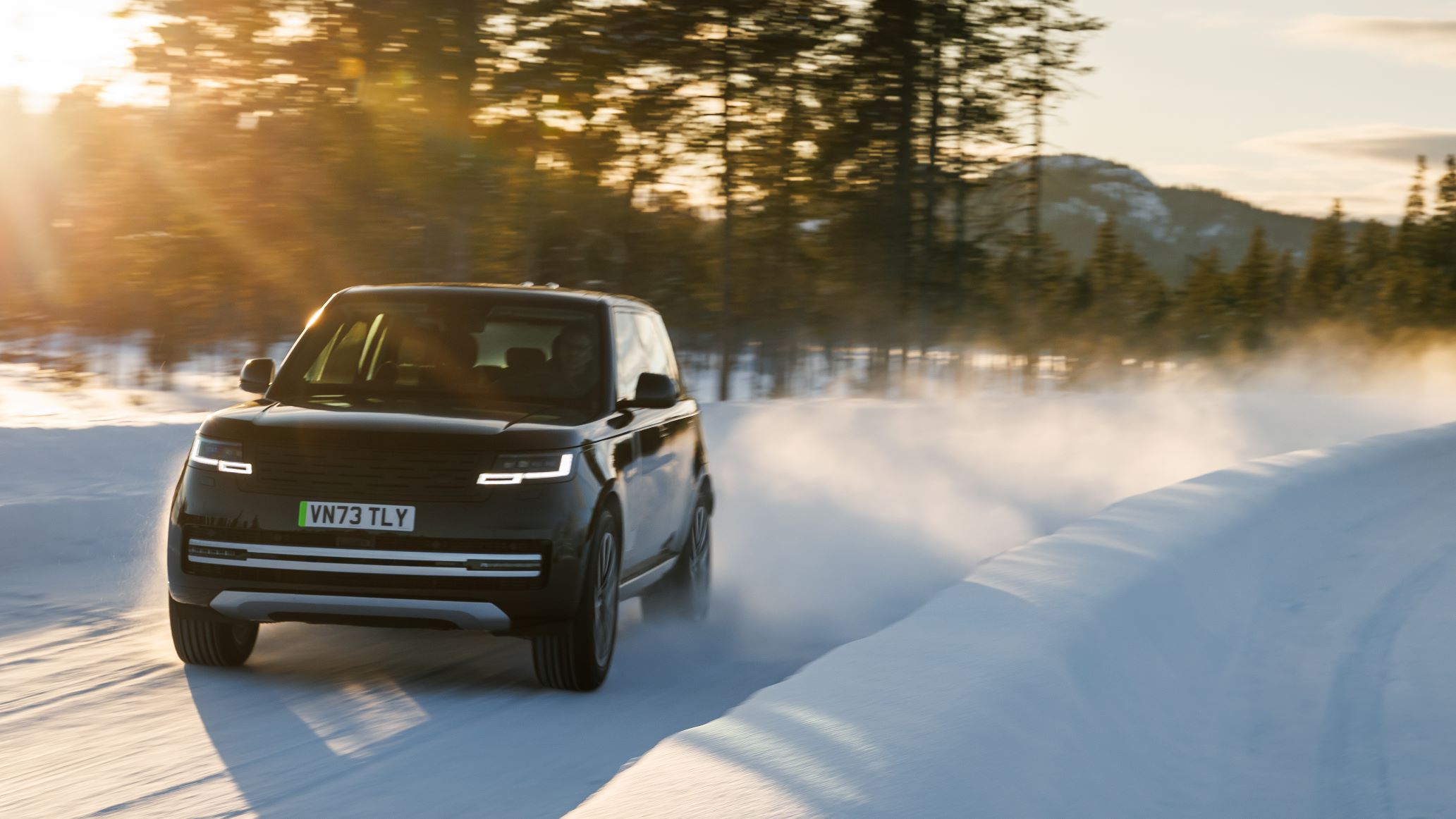Range Rover Electric prototype testing.