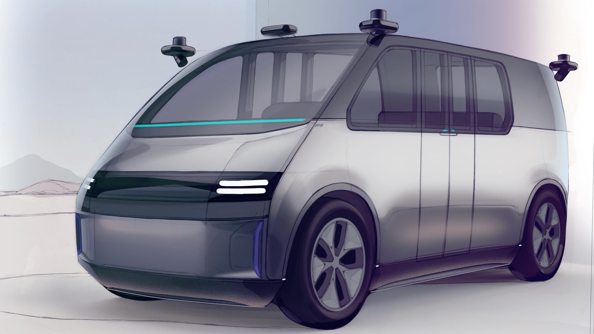Rendering of TIER IV’s robotaxi prototype.