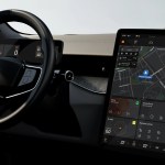 Polestar 5 screen close up.
