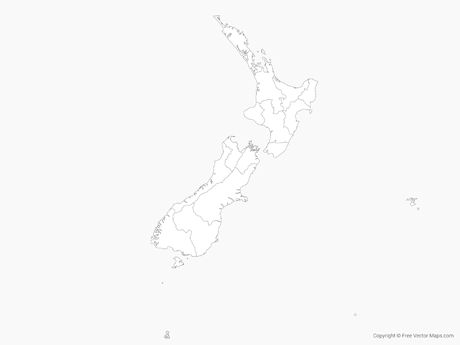 Explore The Land Of The Long White Cloud With A Printable Outline Map NZ EPS 01 1002 