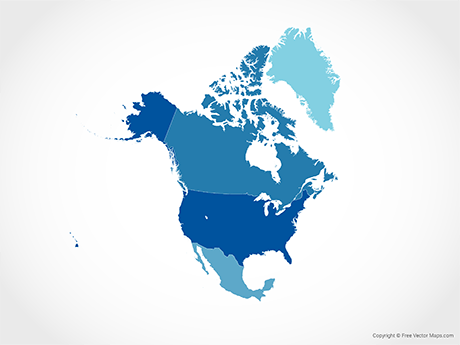 Map Of North America WRLD NA 02 4001 