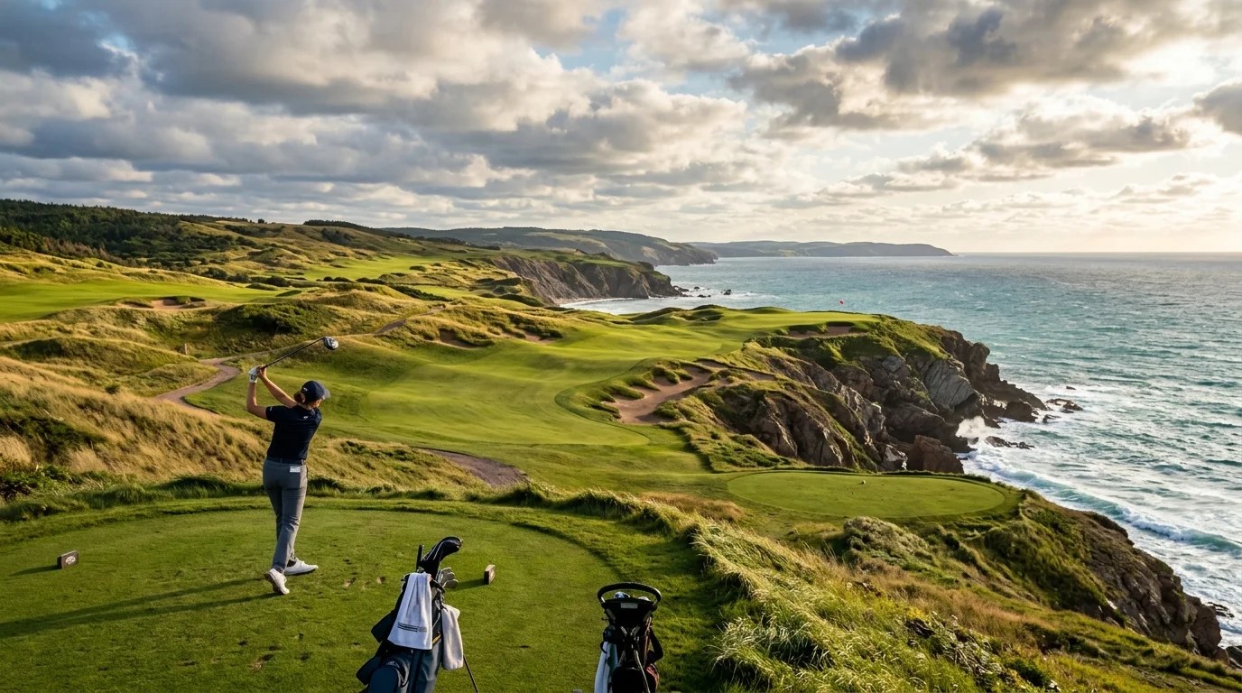 Golfing scene