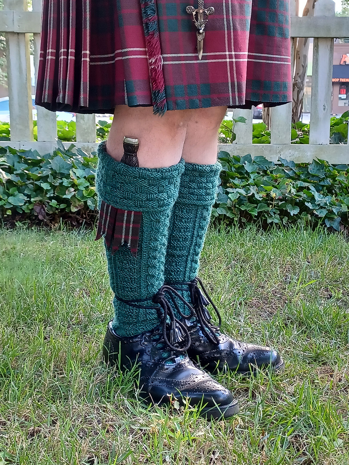 Basket Weave & Cable Kilt Hose Pattern