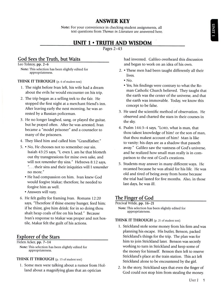 Abeka Algebra 1 Tests Quizzes Key Updated Edition Christianbook English 9 Progress Report First Grading Period Lessons 1 43 BOOK REPORT Lesson 24 Grade _____ Title of book Author 17 Type of book Number of pages minimum requirement 200 pages See special instructions for Speed Comprehension Quizzes in Themes in Literature Quiz Test Key.