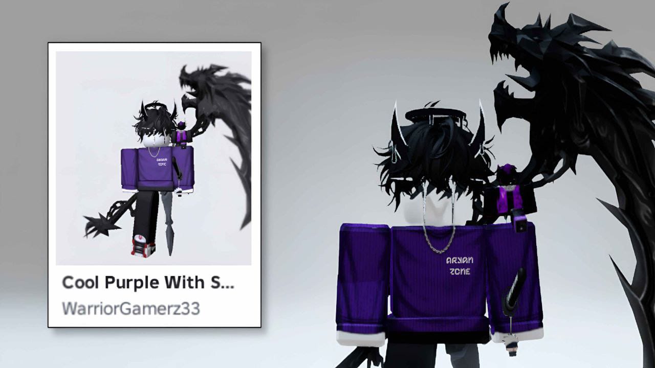 How To Get Cool Purple Scythe Avatar Legless In Roblox Cool Purple Scythe 