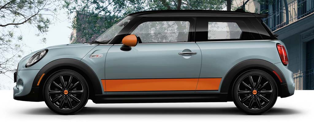 Mini cooper s hardtop ice blue edition displayed at sema