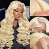 613 Hd Lace Frontal Wig 13x6 Body Wave Human Hair Wigs Brazilian 220 Density Pre Plucked Blonde transparent Lace Front Wig 30 In - AliExpress 200165144 - Image 3