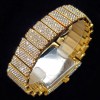 Gold Men's Watches Rectangle Dial Luxury Diamond Fashion Big Wristwatches Luminous Point Iced Quartz Watch For Men Dropshipping - AliExpress 1511 - Image 6