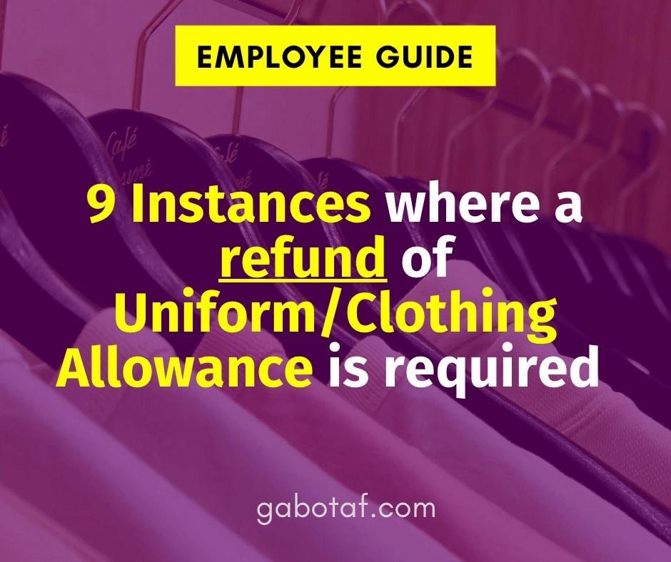 When Government Employees Must Refund Their Uniform or Clothing Allowance: A Complete Guide