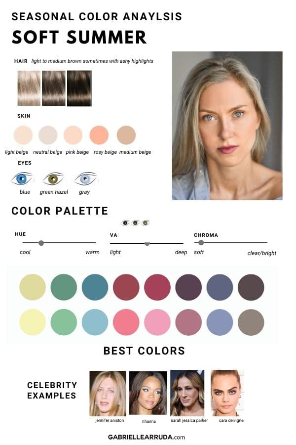 Summer color analysis makeup