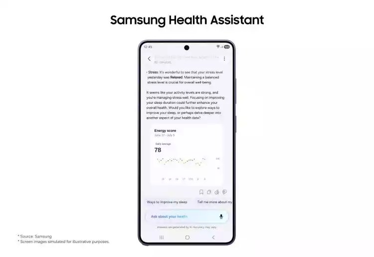 Samsung lanza ‘Health Assistant Beta’, el primer asistente de salud personal totalmente integrado e impulsado por IA