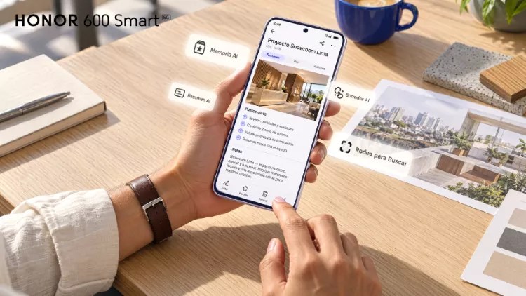 HONOR 600 Smart: funciones de IA y una gran batería para resolver más tareas desde el celular