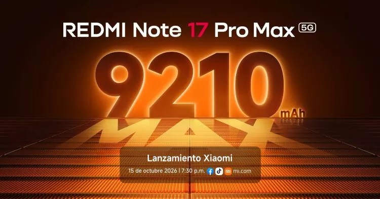 Xiaomi transmitirá en vivo el lanzamiento de la Serie REDMI Note 17 en Perú