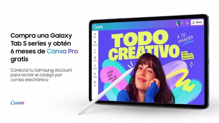 Samsung anuncia alianza con Canva para creación de contenido en la línea Galaxy Tab S en Latinoamérica