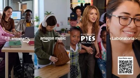 AWS, junto con Amazon Music, Fundación Pies Descalzos y Laboratoria, lanzó AWS Entrena Latinas