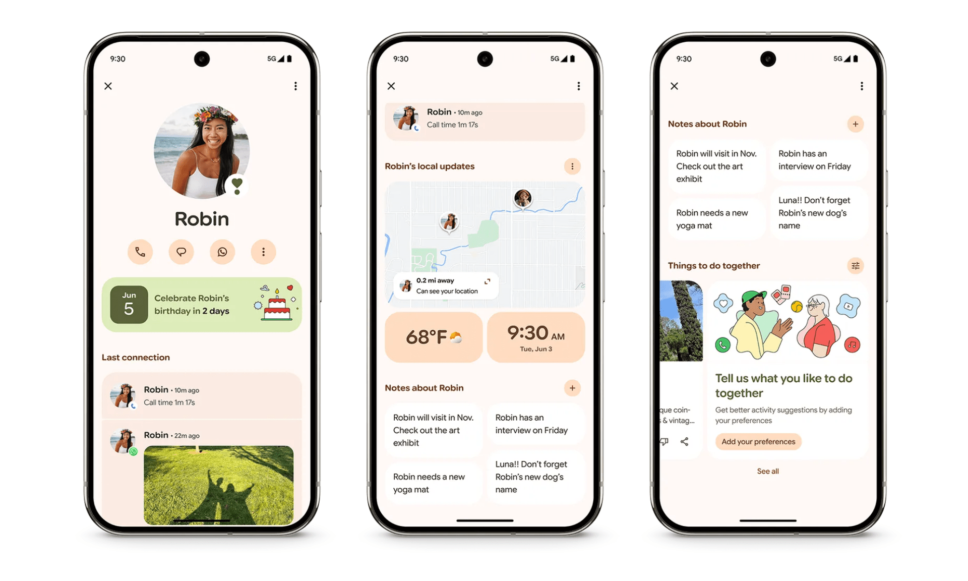 Google Pixel VIPs showing on Pixel 9 Pro.