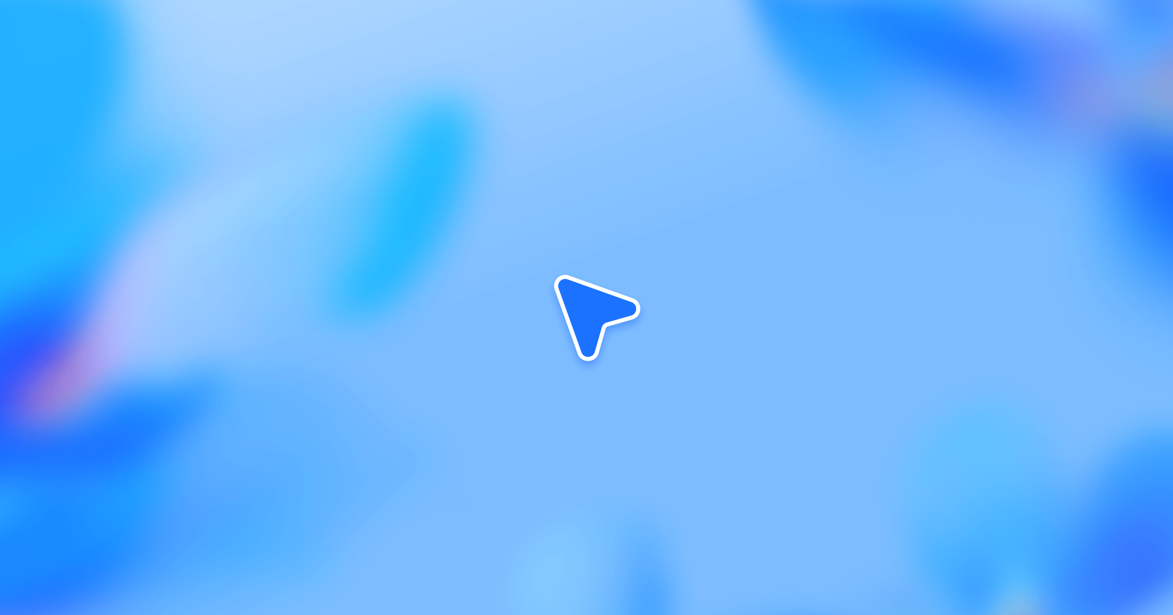 OpenAI illustration. Abstract blue background with a stylized white and blue navigation arrow icon.