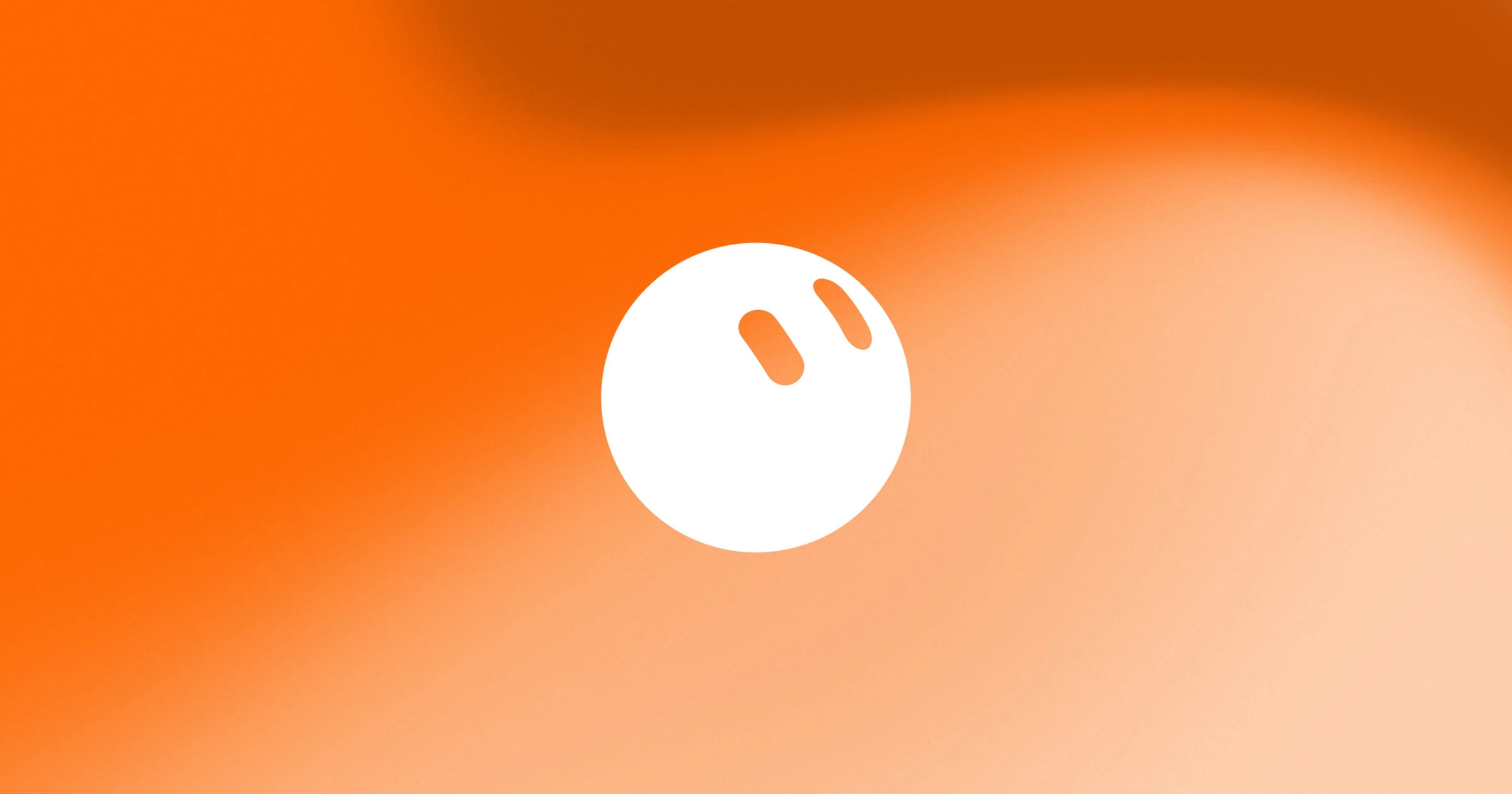Abstract orange gradient background with a white circular Grok Bot logo centered in the image.