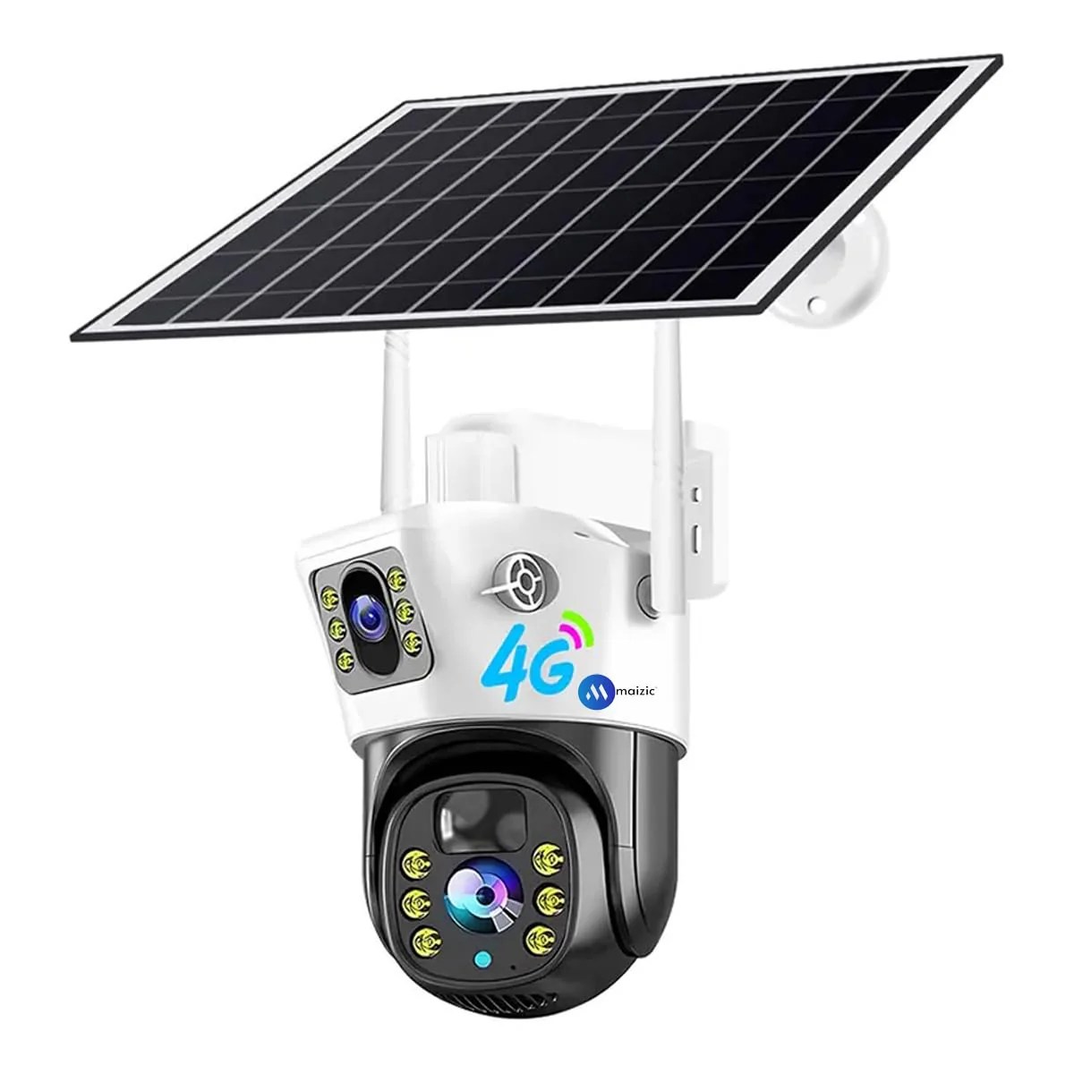 4G Sim Solar Camera,Outdoor Low Power Video Camera Night Vision Two-Way Audio PIR CCTV IP Camara