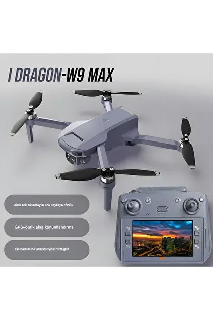 W9 Max GPS Drone - 4K HD Camera - Screen Controller - Foldable