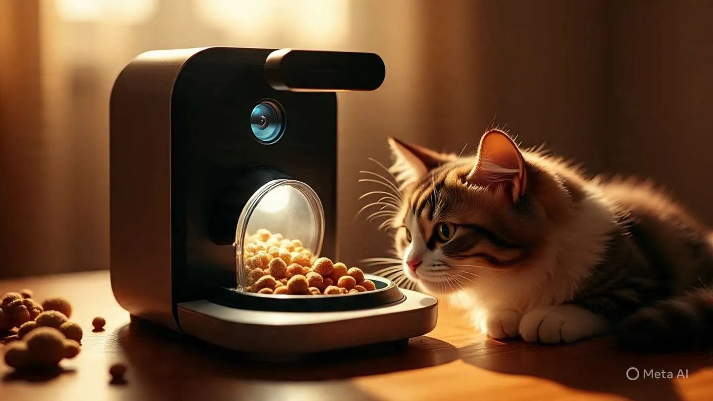 AI Pet Feeder with camerea