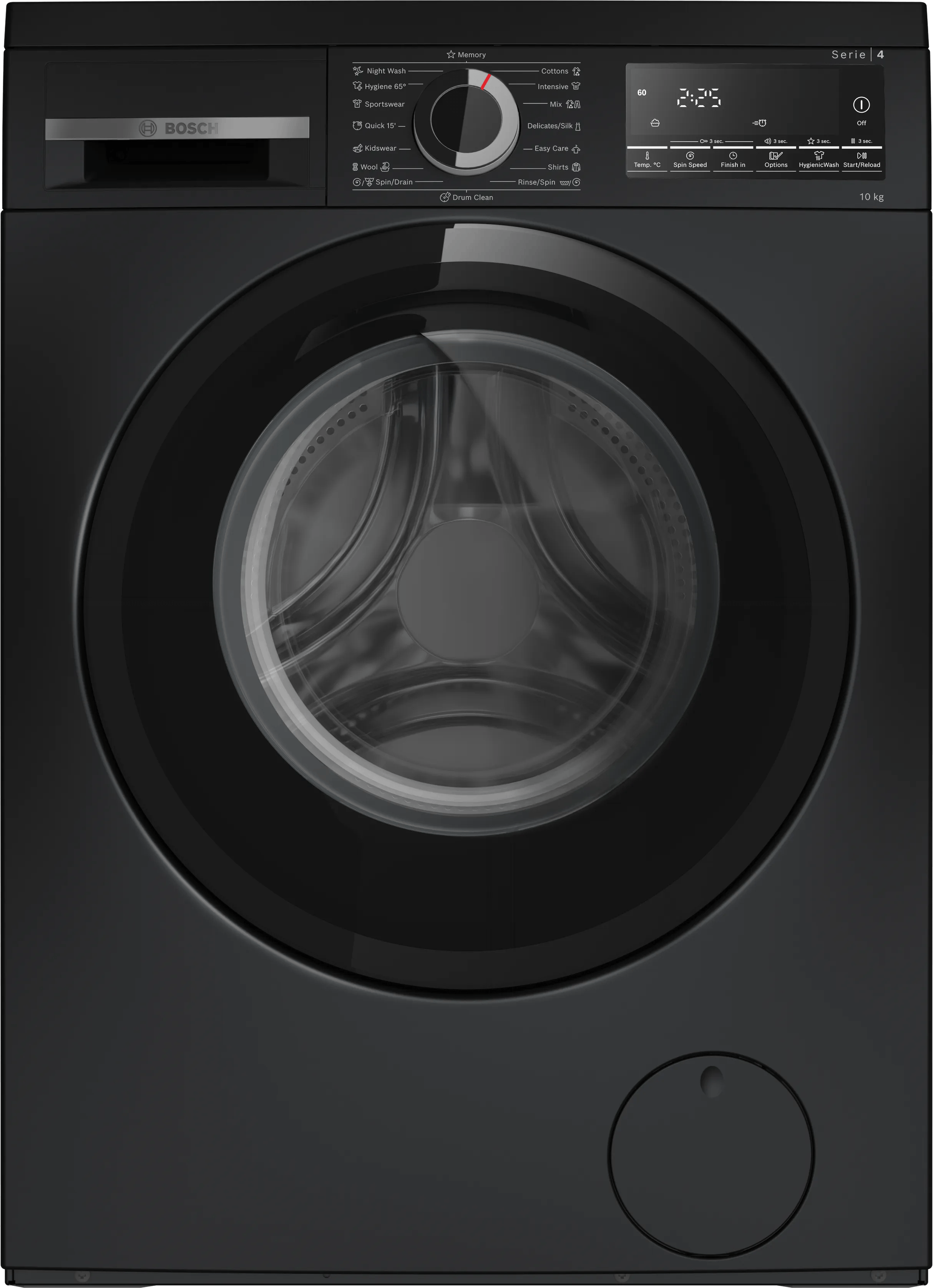 滾筒式洗衣機 Bosch WHE2530ZHK：10 公斤但淨深只有 490 毫米