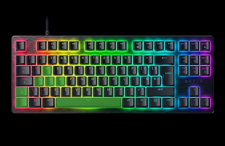Razer Huntsman V3 HE Magnetic TKL 8KHz 正面配列