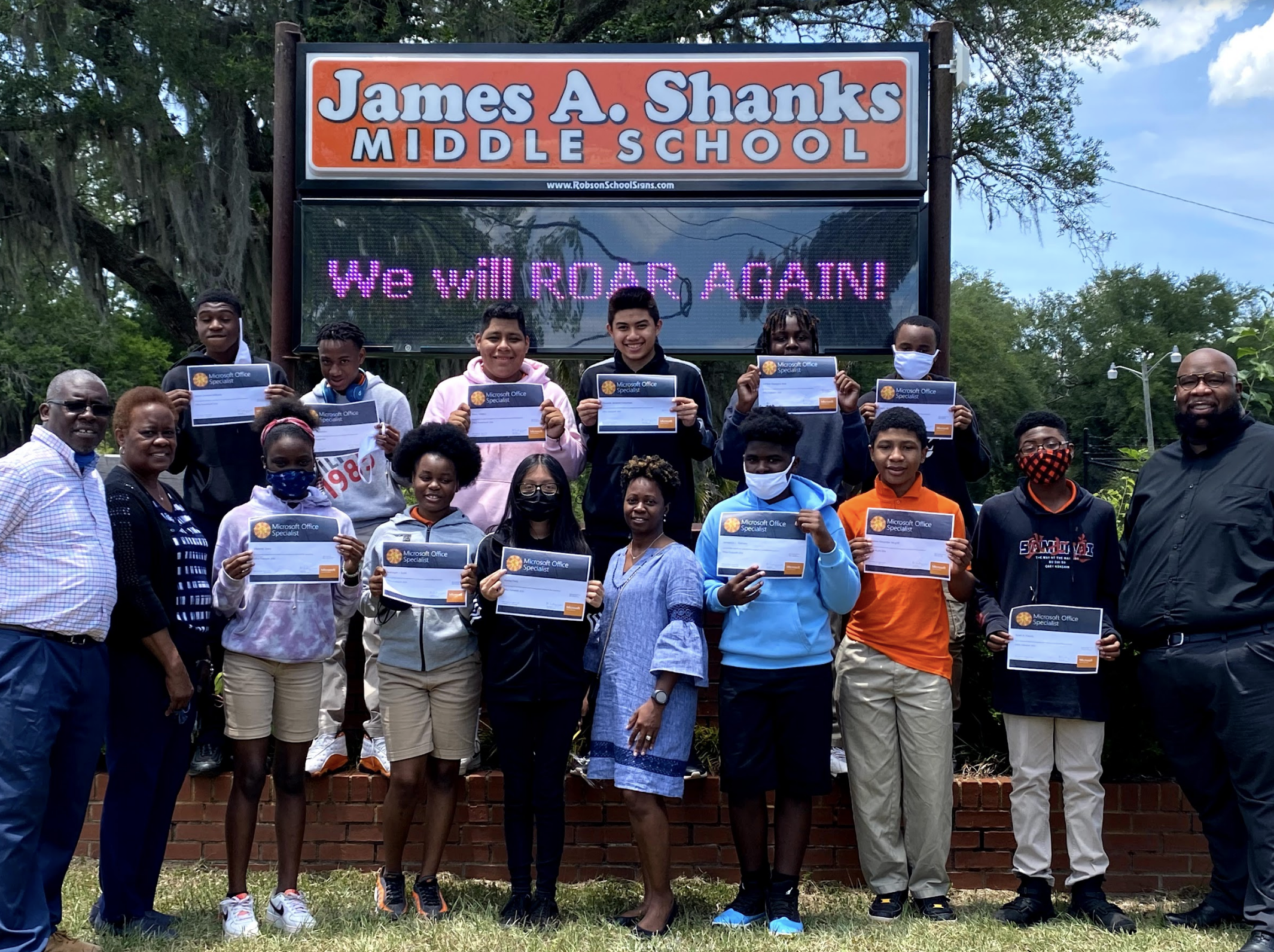 James A. Shanks students are Microsoft certified
