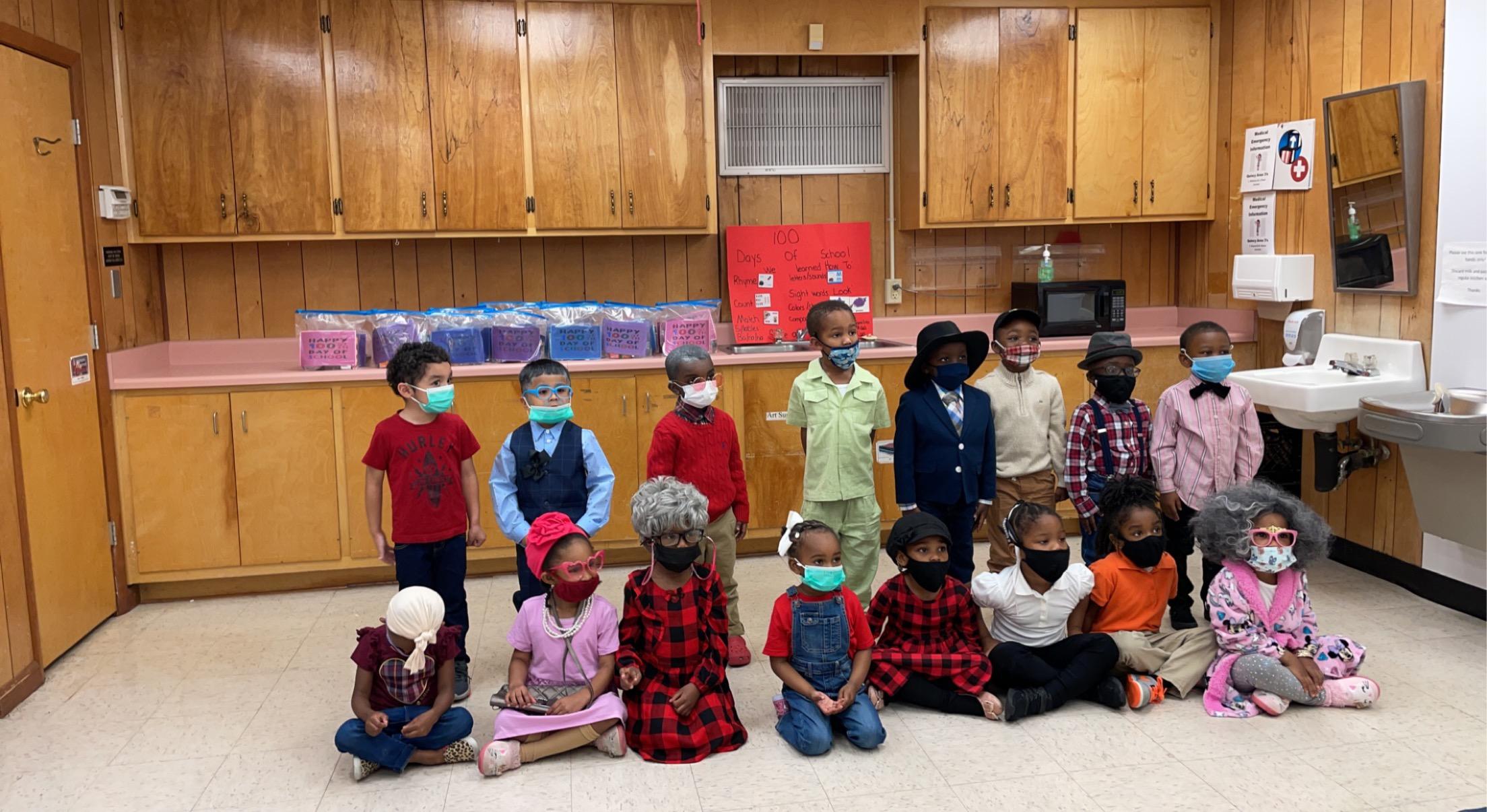 Quincy Pre-Kindergarteners celebrate 100 days of school with 100-year party