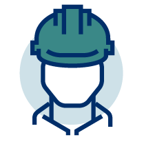 Case study hard hat icon