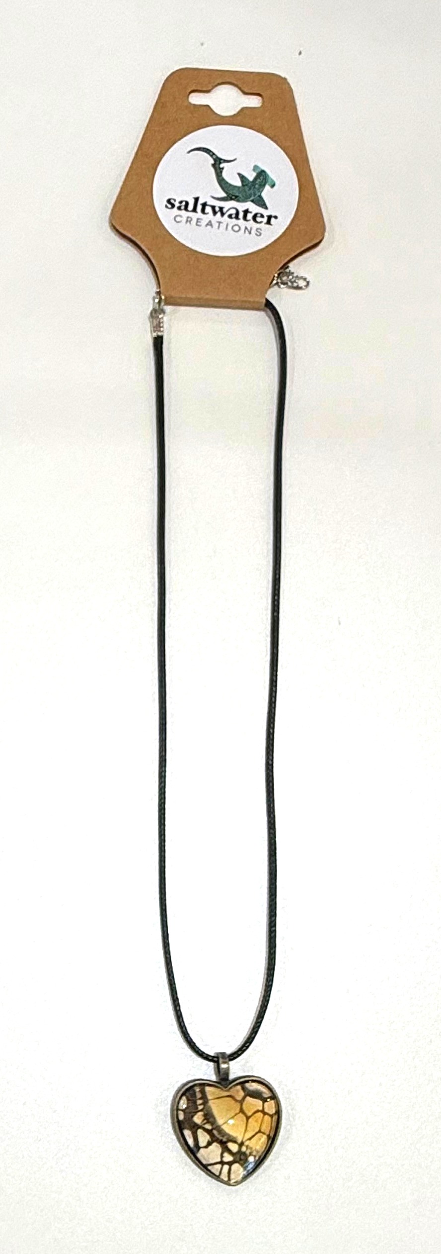 Orange Heart Necklace