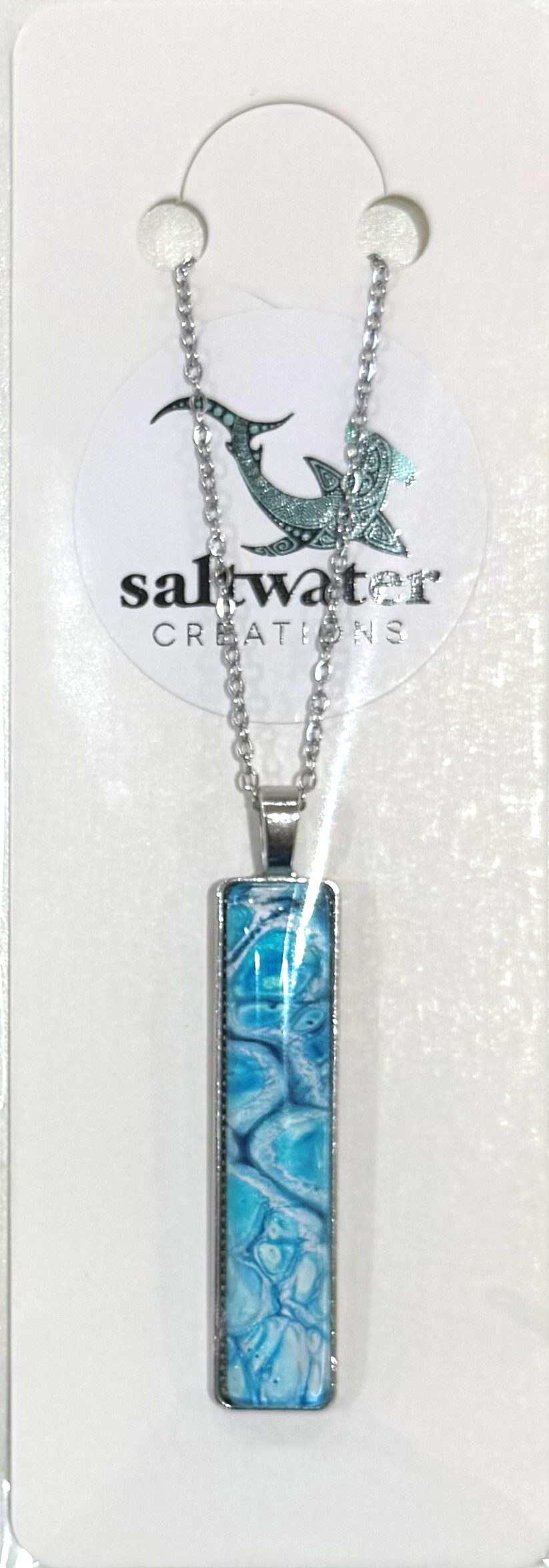 Handmade Resin Necklace – Rectangle 2