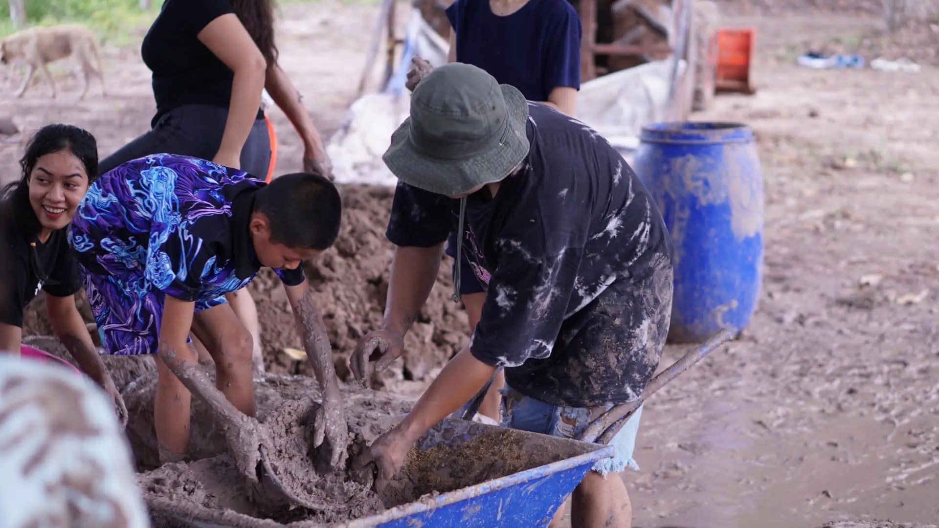 moving mud