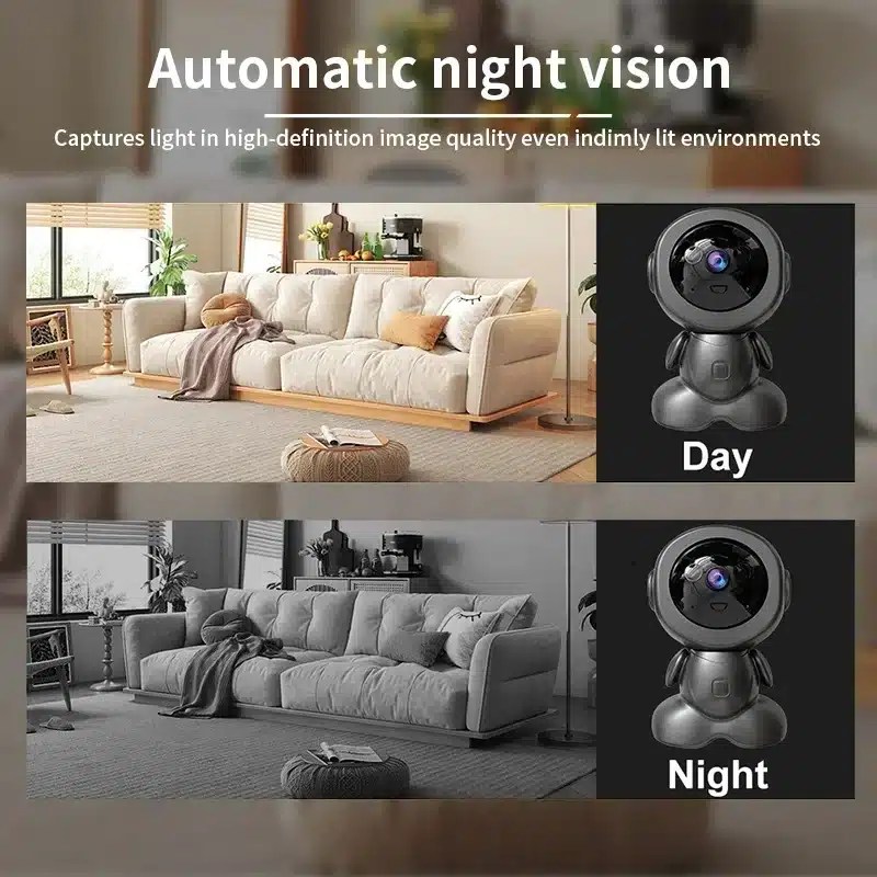 S6e97d068a9344b9f97811a681531b30dy.webp 8MP 4K IP Wifi Surveillance Robot Cmaera HD Cloud Smart Home - Image 4