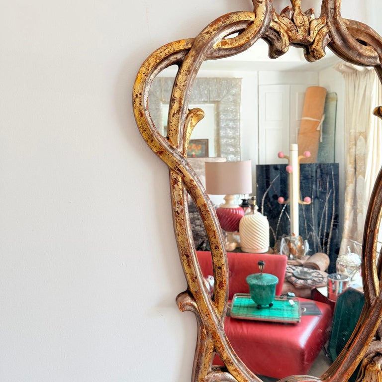 An Art Nouveau Mirror In Gilt Silvered Wooden Frame. French c.1910 - Image 3