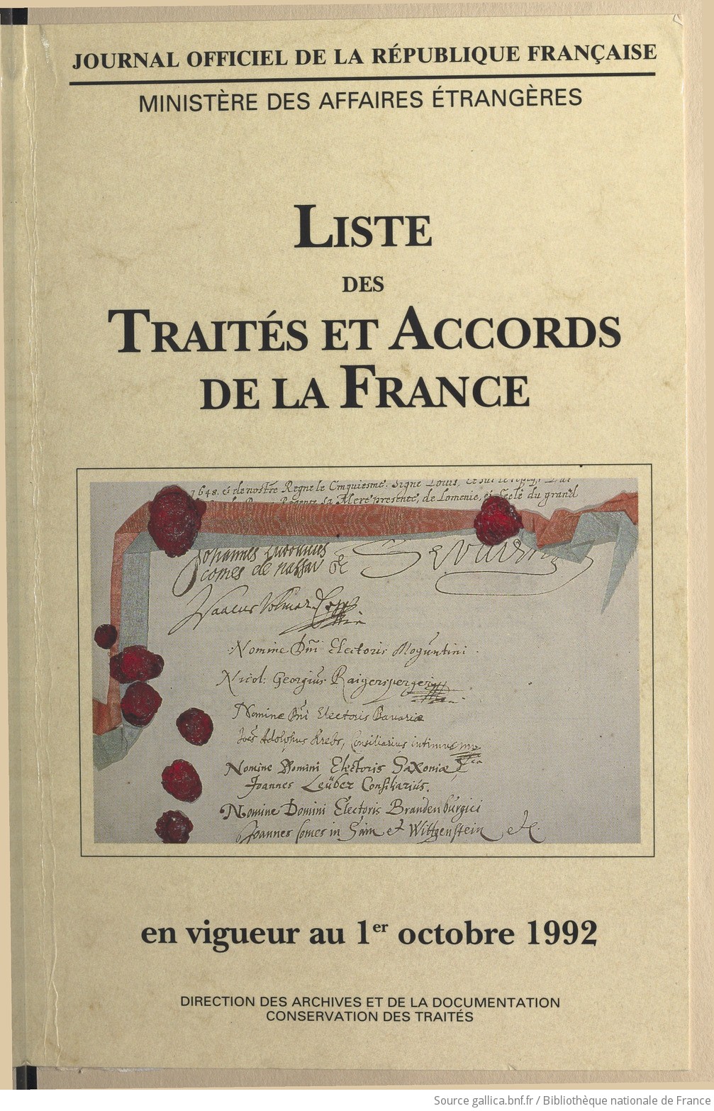 Liste Des Traites Et Accords De La France En Vigueur Au 1er