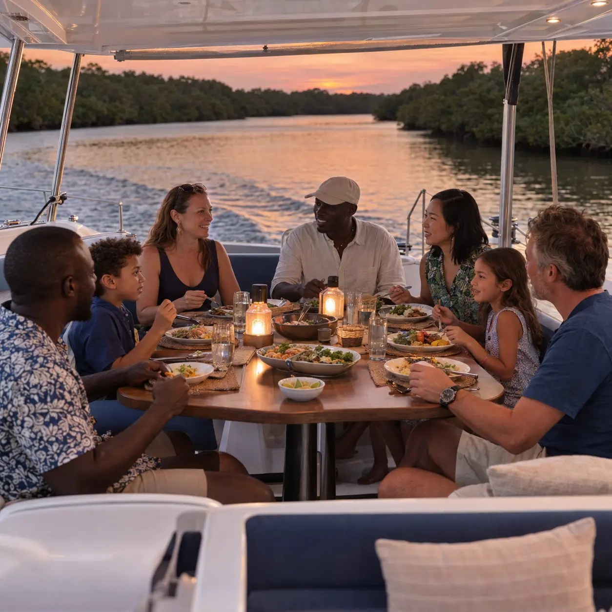 Dinner cruise experience on the Gambia River