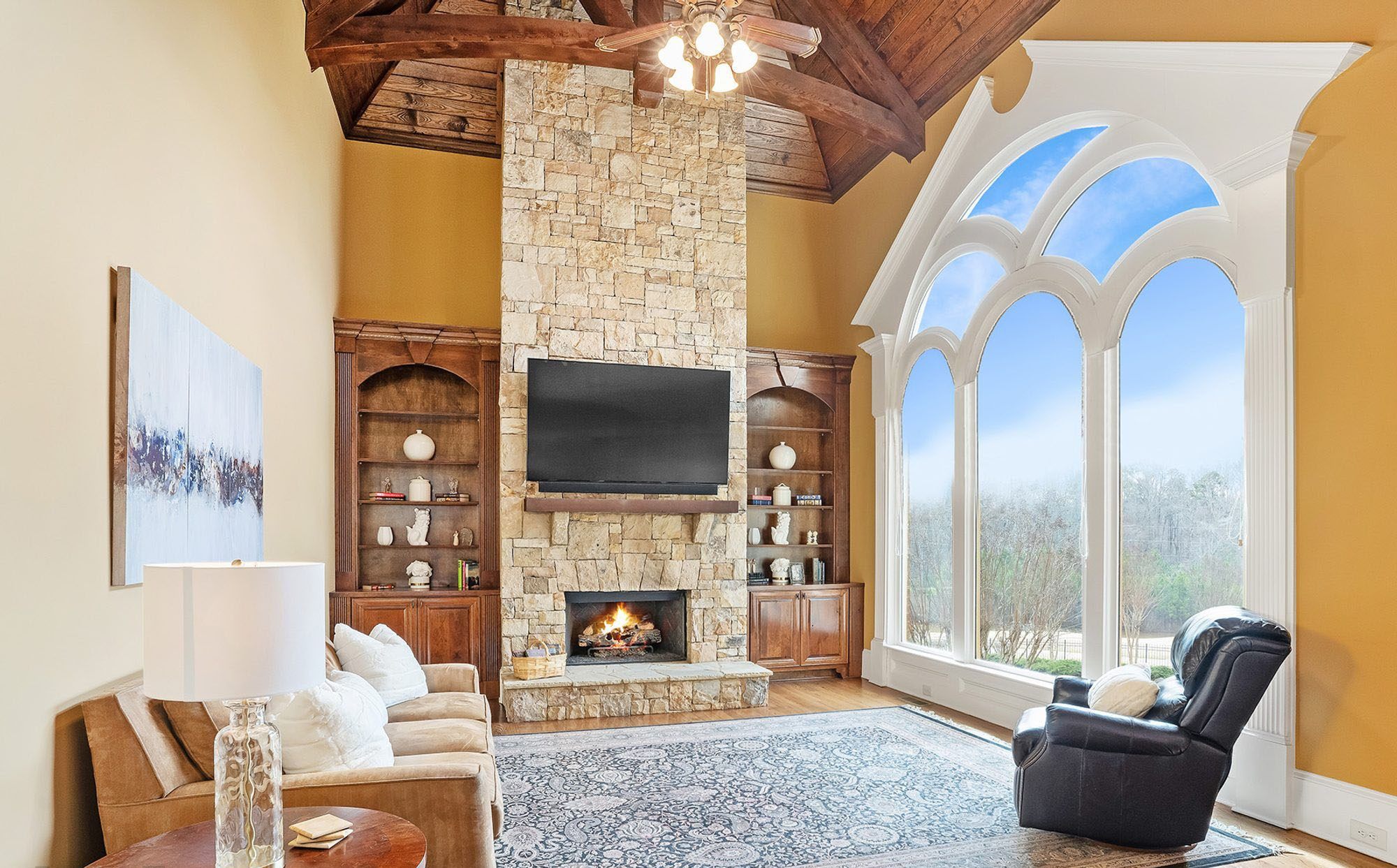 Fireplace Minus The Stone Home Fireplace Fireplace Remodel Stacked Stone Fireplaces