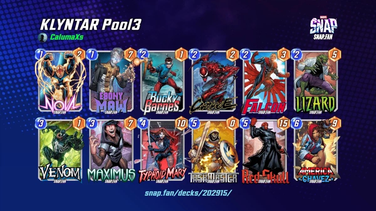 Klyntar Pool3 By Calumaxs Marvel Snap Decks Snap Fan