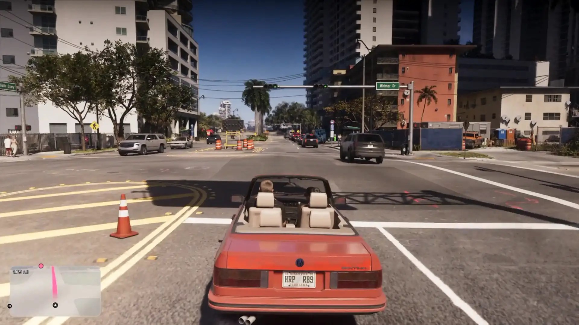Jazda samochodem ulicami Vice City w GTA 6