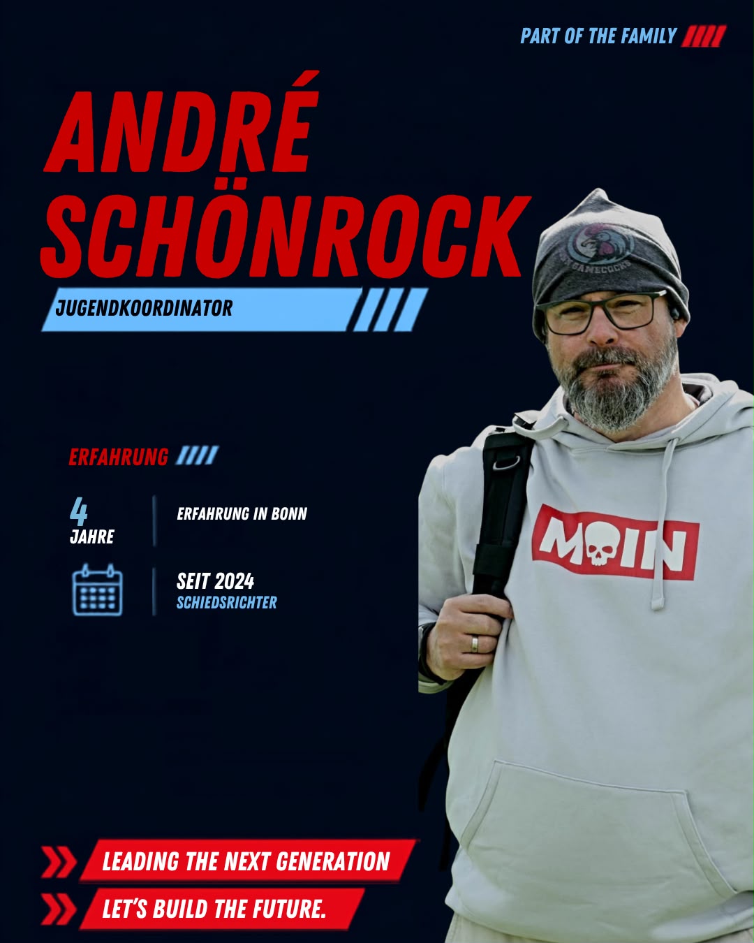 André Schönrock, Jugendkoordinator der Bonn Gamecocks