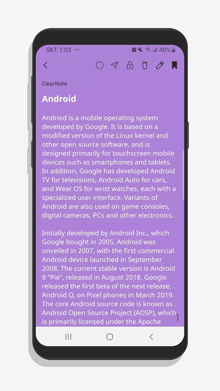 Add necessary notes with custom colors in ClearNote MOD APK