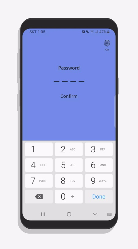 Set a personal password to protect your notes in ClearNote MOD APK