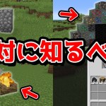 初心者がまず覚えたいマイクラの小技・テク11選【マインクラフト】　統合版 Java PS4 switch スウィッチ