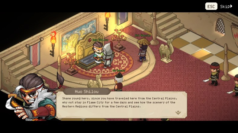 Huo Shilou greeting main character at the Cold Skin Gang base