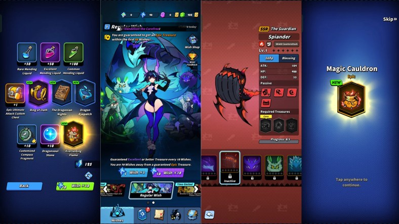 summoning and wishes in Dagon POW!