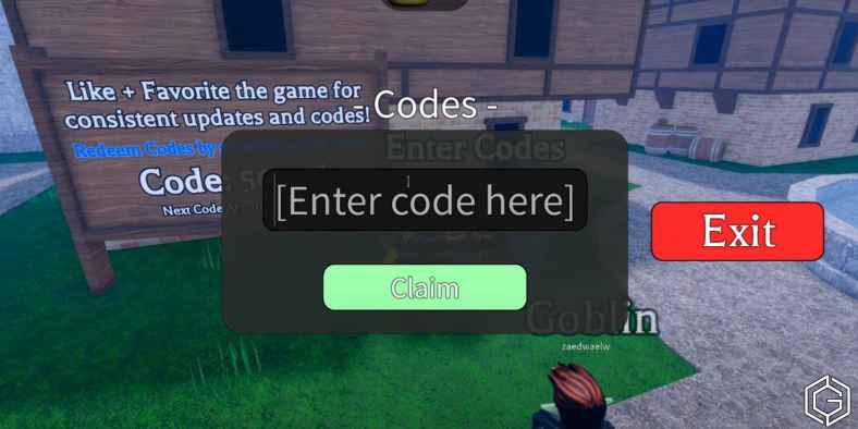 Redeeming codes in Dead Spells Roblox