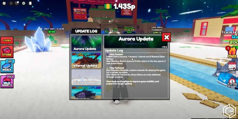 Aurora Event in Steal A Fish