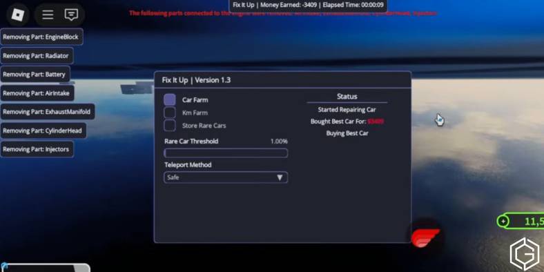 Using script in Fix It Up