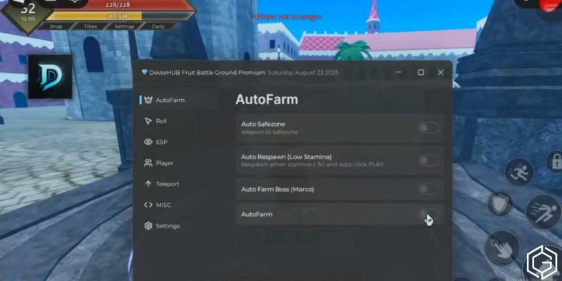 Using scripts in Fruit Battlegrounds